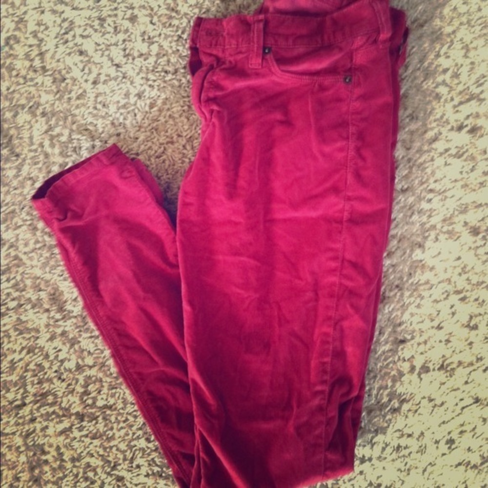 Hudson velvet skinny pant 27